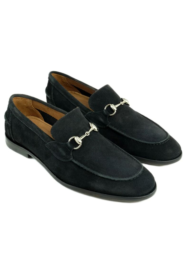 Miami Suede Bit Loafer in Black by Alan Payne Footwear