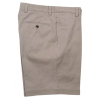 Washed Khaki Shorts in Khaki (Sumpter9 Flat Front) by Charleston Khakis