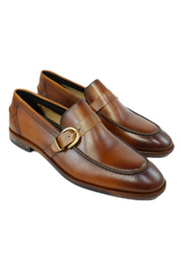 Daytona Painted Calfskin Loafer in Cognac by Alan Payne Footwear