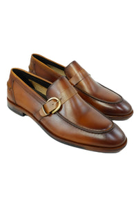 Daytona Painted Calfskin Loafer in Cognac by Alan Payne Footwear