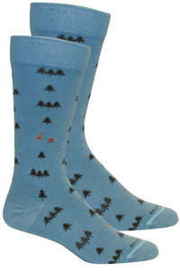 'Get Lost' Tent Camping Cotton Socks in Bluestone by Brown Dog Hosiery