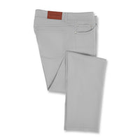 Straight Fit Luxe Sateen 5 Pocket Chino in Mist by Scott Barber