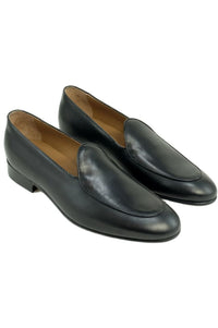 Primo Italian Calfskin Dress Loafer in Black by Alan Payne Footwear