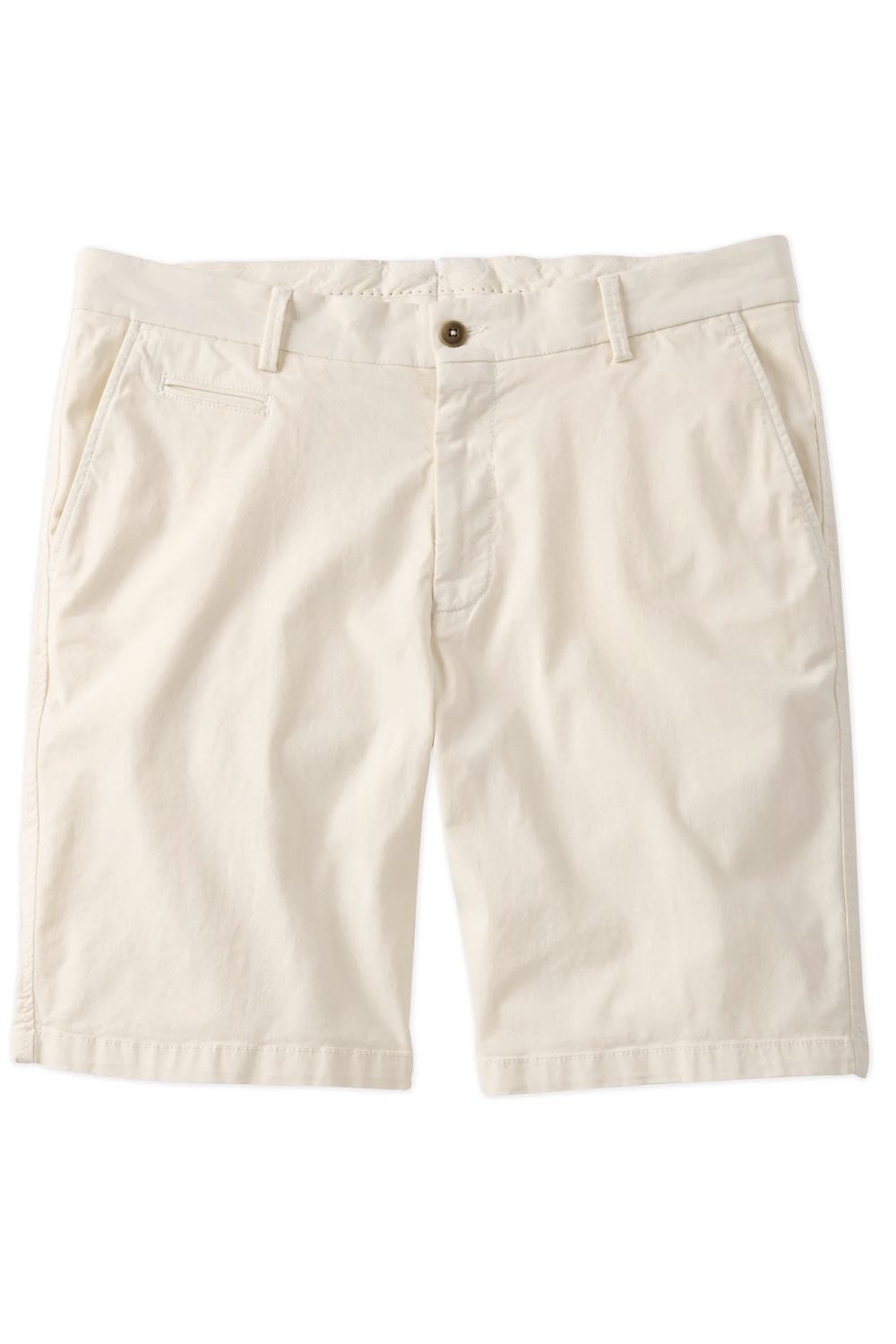 Broken Twill Stretch Cotton Shorts in Almond (College Modern Fit - 8" Inseam) by Ballin