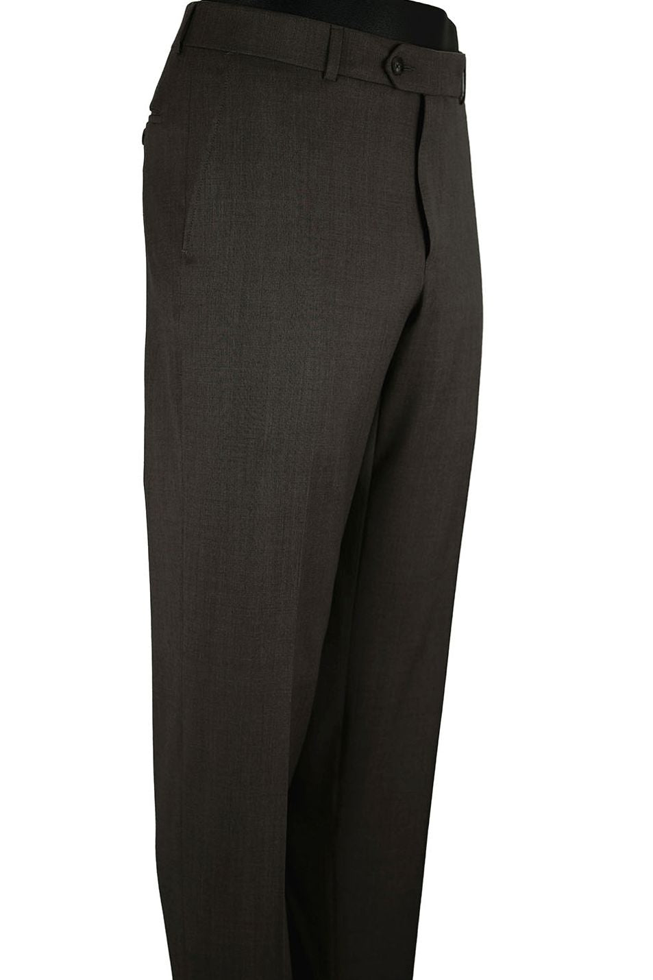 Super 120s Wool Gabardine Comfort-EZE Trouser in Deep Loden (Flat Front Models) by Ballin