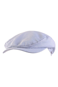 Ivy Classic Cap in Blue Cotton Stripe by Wigens