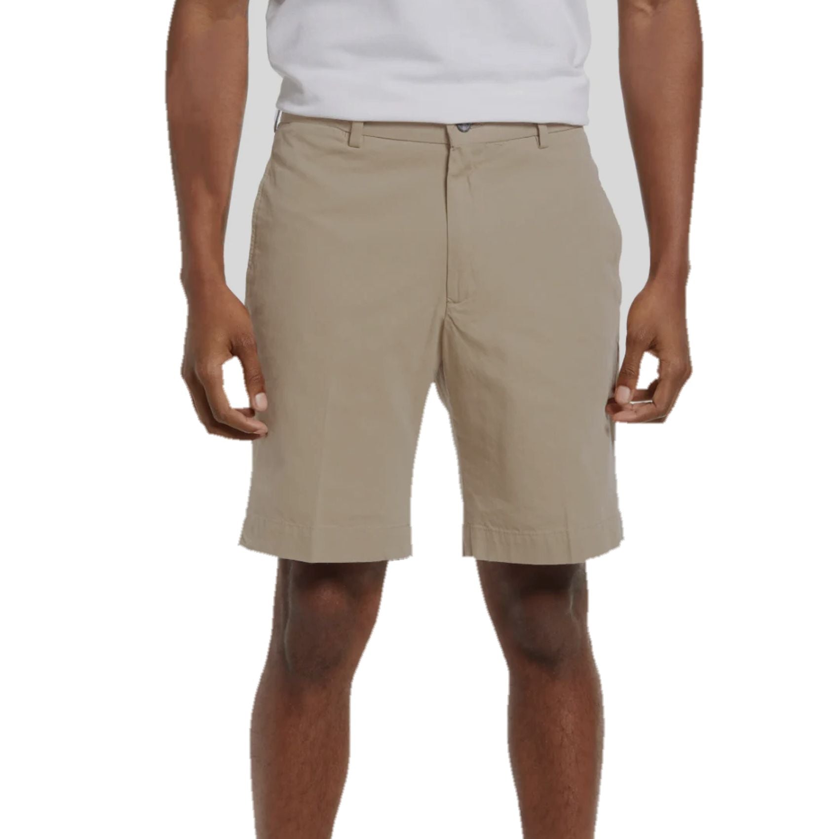 Washed Poplin Shorts in Khaki (Sumpter9 Flat Front) by Charleston Khakis