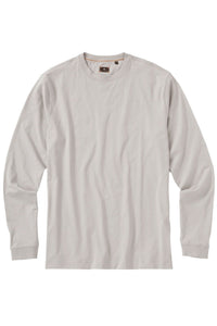 Long Sleeve Crew Neck Peruvian Cotton Tee Shirt in Silver by Left Coast Tee