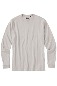 Long Sleeve Crew Neck Peruvian Cotton Tee Shirt in Silver by Left Coast Tee