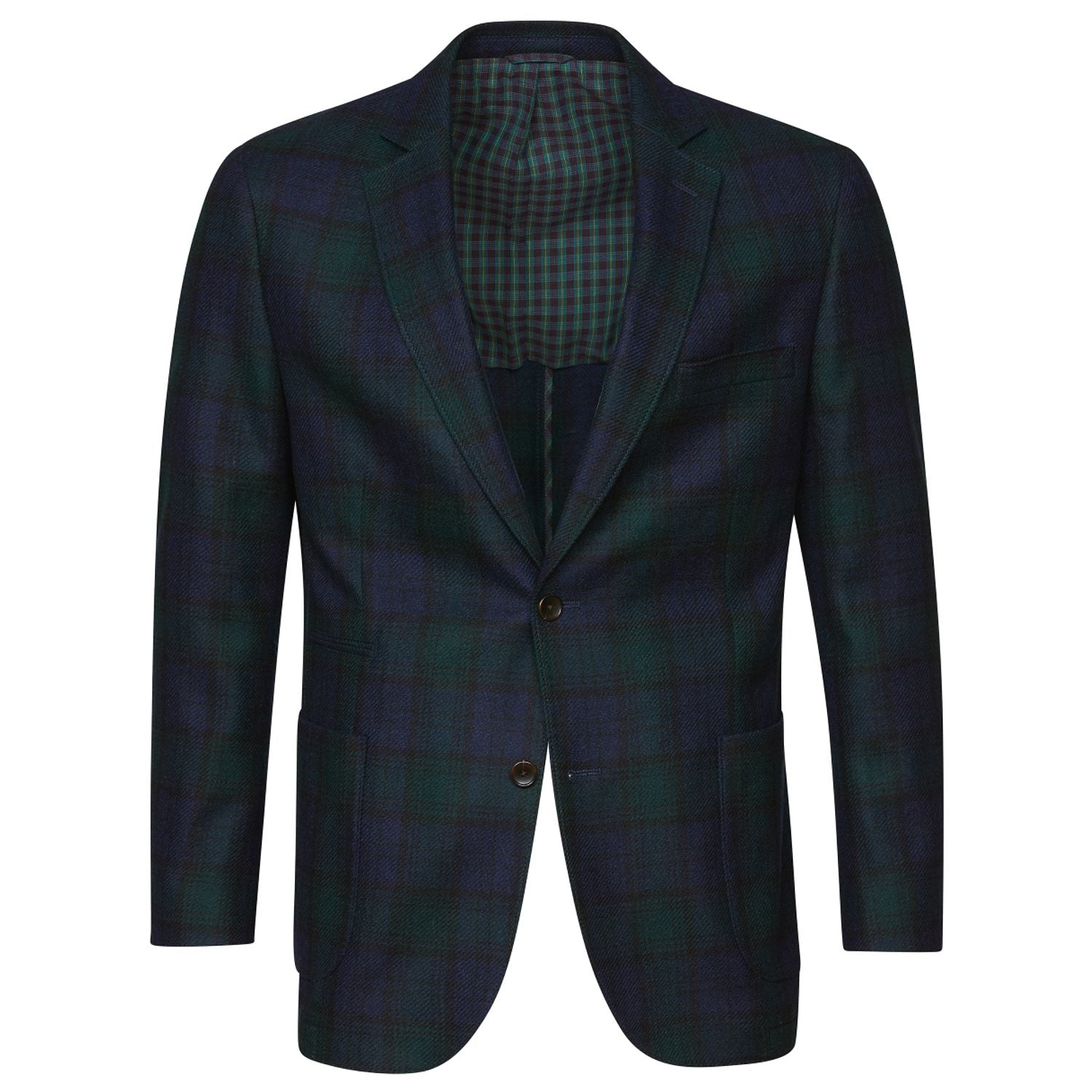 Black Watch Tartan 'Lanificio Di Pray' Lambswool and Cashmere Jacket by Viyella