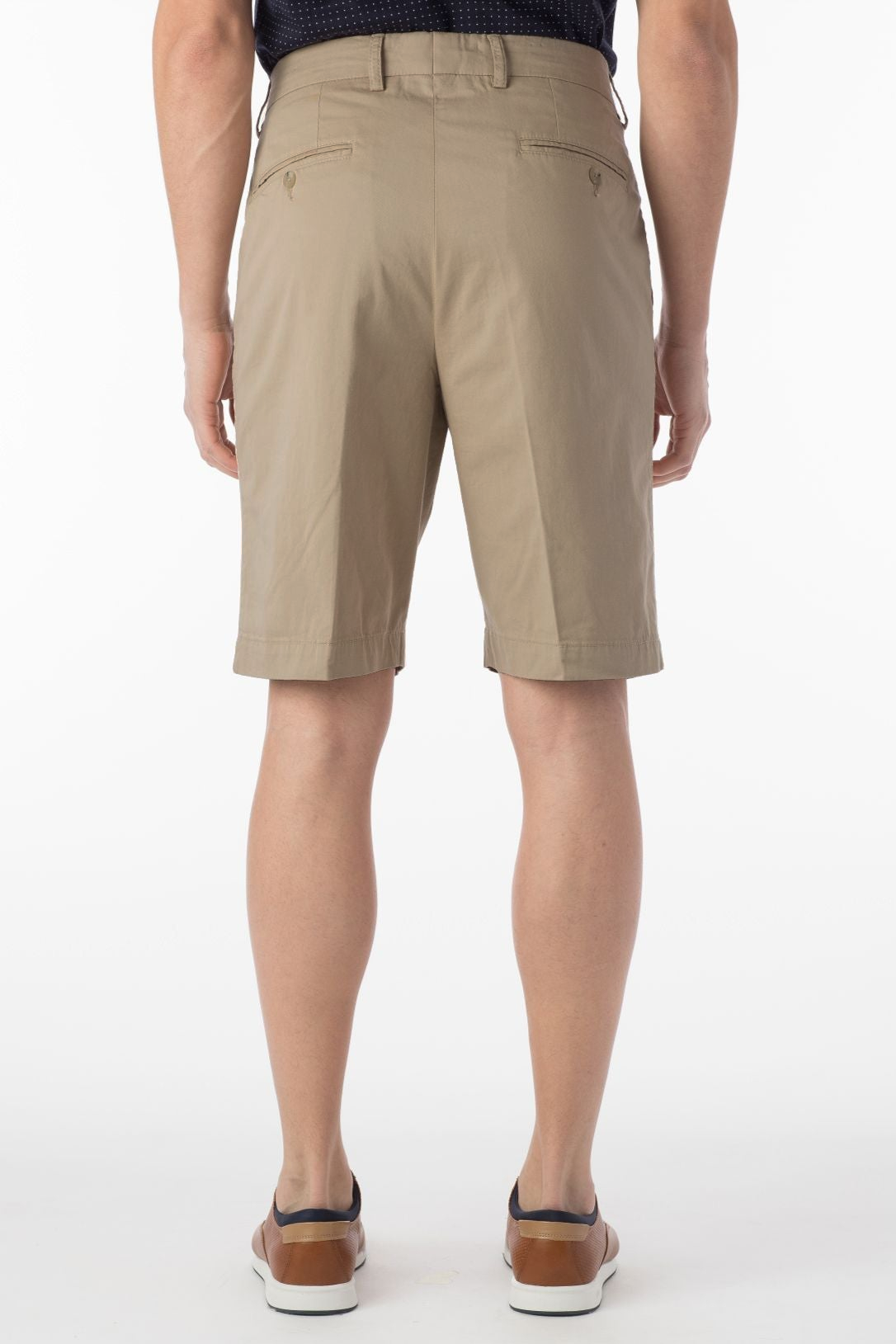 Pima Twill True Khaki Shorts in Khaki (Drummond Traditional Fit) by Ballin