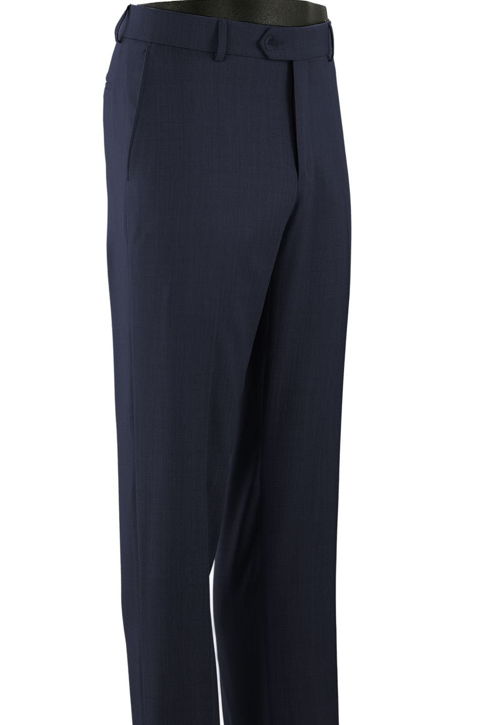 Super 120s Wool Gabardine Comfort-EZE Trouser in Ocean Blue (Flat Front Models) by Ballin