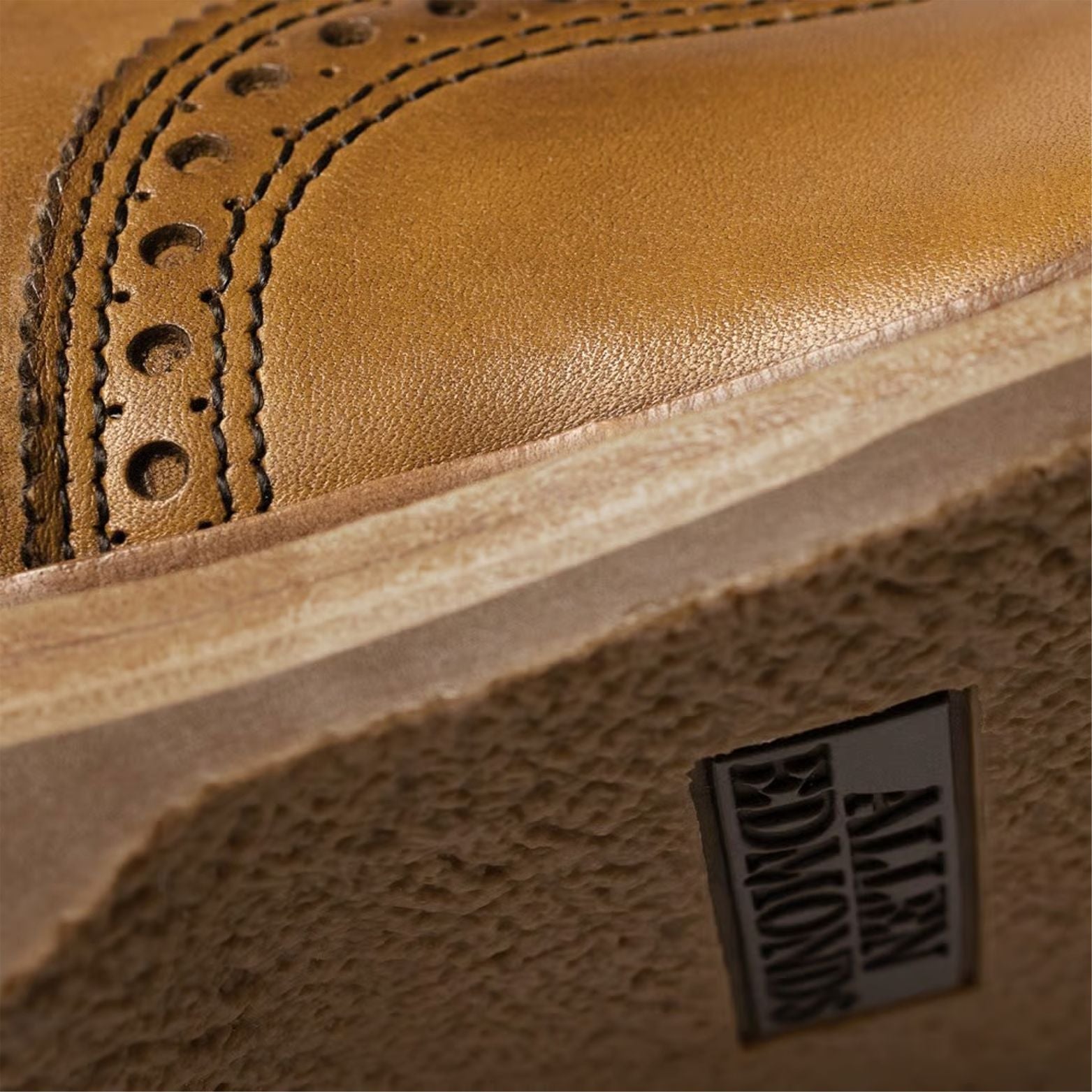 Strand Verse Cap-Toe Oxford Dress Shoe with Perf Detailing in Walnut Leather by Allen Edmonds