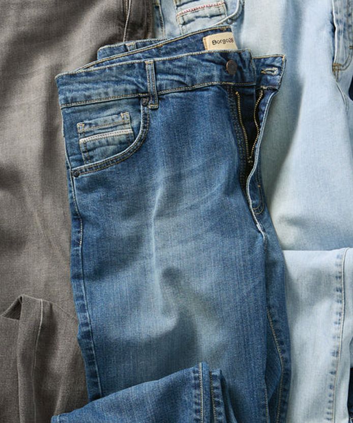 Italian Stretch Denim Jean in Light Blue (Modern Straight Fit) by Borgo28