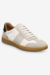 Ludlow Slip-On Stretch-Lace Sneaker in Dove Grey Suede by Allen Edmonds