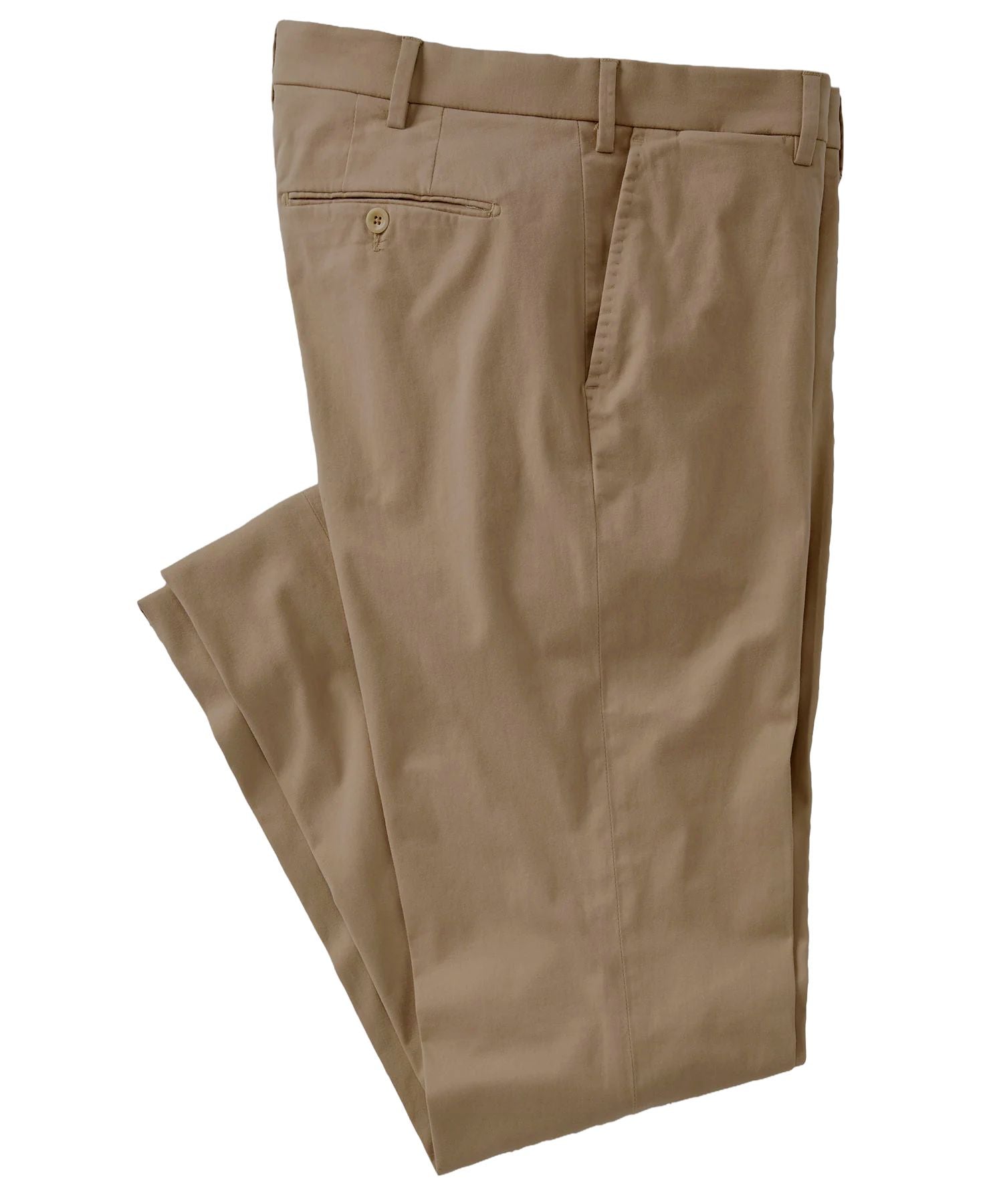 Xtreme Comfort Sateen Casual Pants in Dark Khaki (Flat Front Models) by Ballin