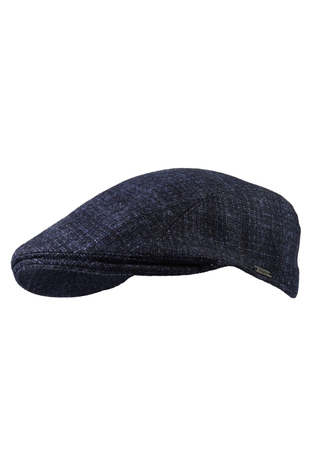 Ivy Modern 'Vitale Barberis Canonico' Wool Blend Check 'Archive Line' Cap in Navy by Wigens