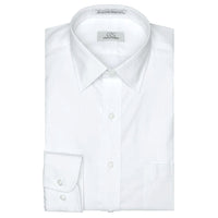 The Classic White - Wrinkle-Free Pinpoint Oxford Cotton Dress Shirt (Size 18 x 34/35) by Cooper & Stewart