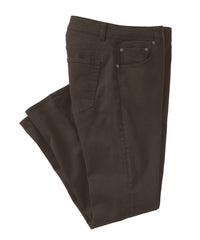 'Old Dyed Denim' Stretch 5-Pocket Jeans in Dark Brown (Modern Straight Fit) by Ballin
