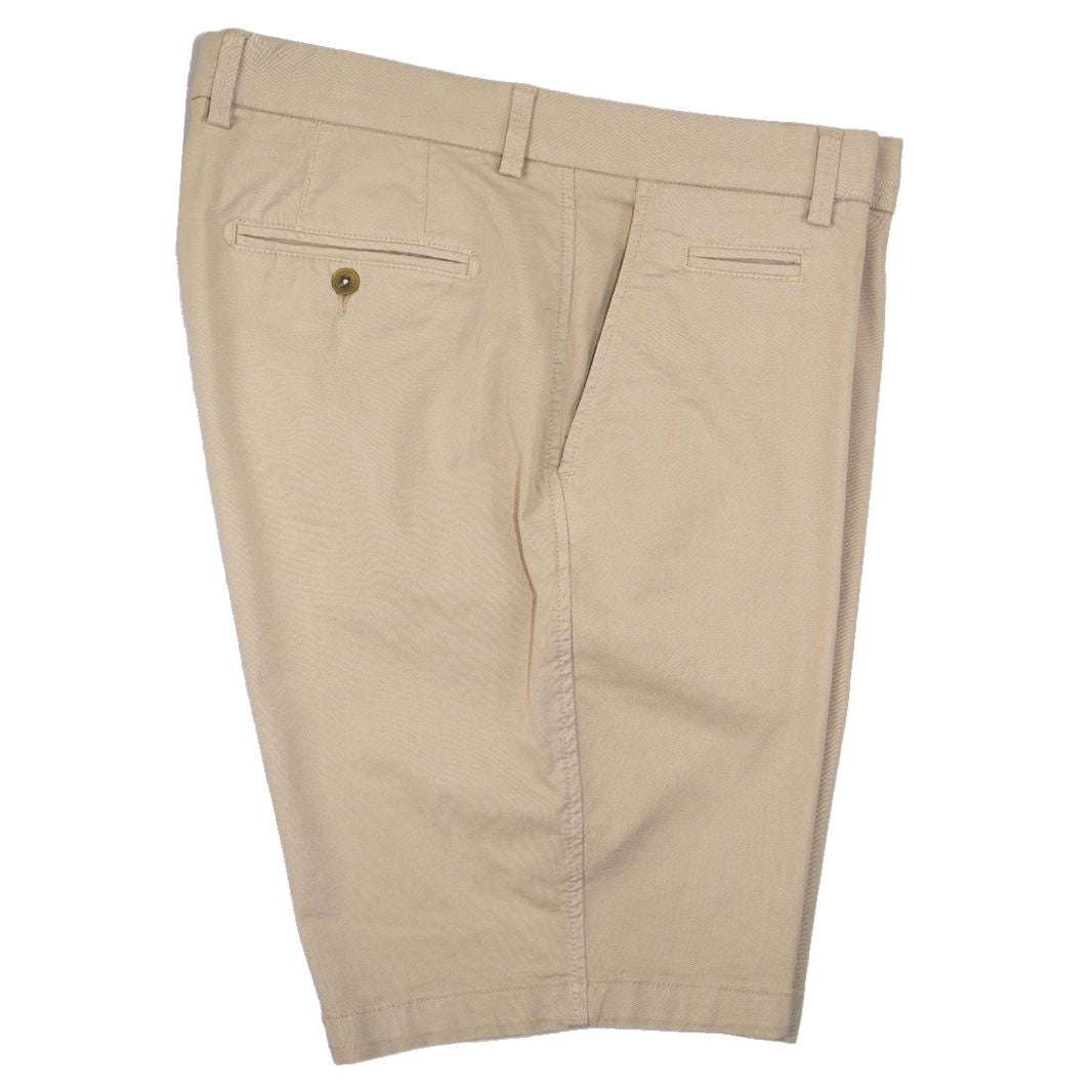 Broken Twill Stretch Cotton Shorts in Khaki by Ballin