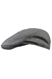 Ivy Modern Houndstooth 'Vitale Barberis Canonico' Wool Blend 'Archive Line' Cap in Grey by Wigens