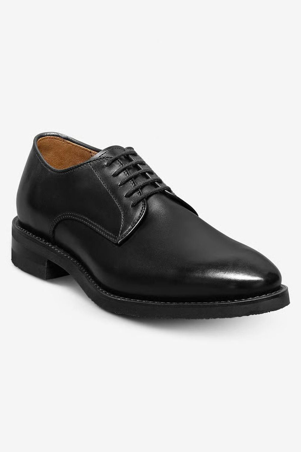 Ramsey Plain-Toe Derby Dress Shoe in Black Leather by Allen Edmonds