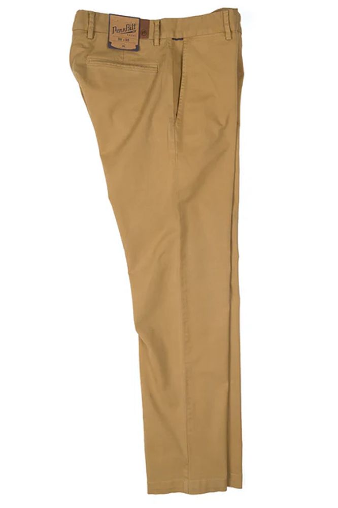 The Plainsman Tapered Leg Khakis in Dark Khaki by Pennbilt