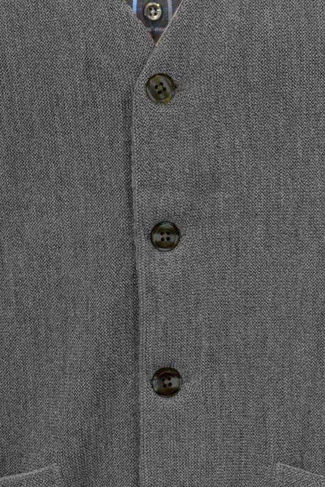 Baby Alpaca 'Links Stitch' V-Neck Cardigan Sweater in Medium Grey Heather (Size Medium) by Peru Unlimited