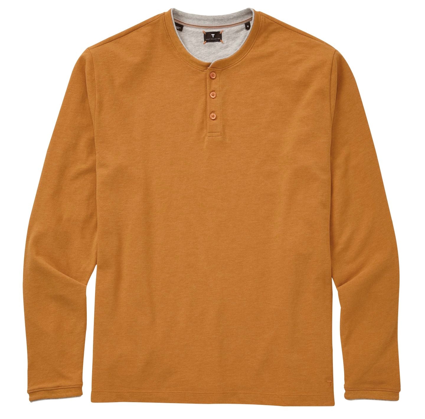 Kipa Cotton Long Sleeve Pique Henley in Choice of Colors by Left Coast Tee