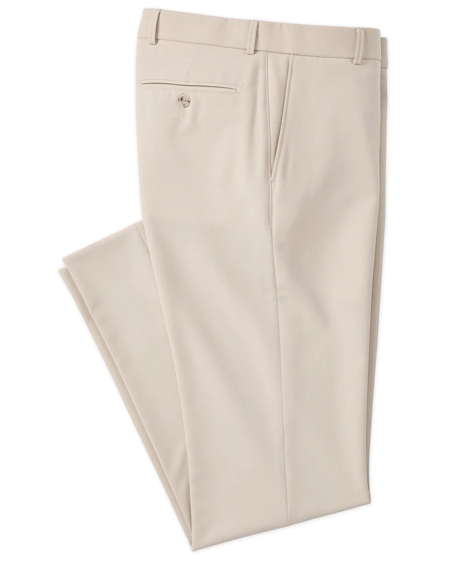 Comfort-EZE Commuter Bi-Stretch Gabardine Trouser in Cream (Flat Front