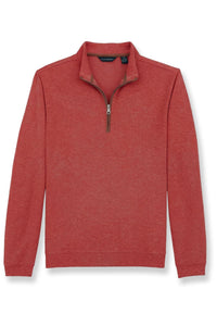 Stretch Heather Fleece Pullover in Brick by Scott Barber