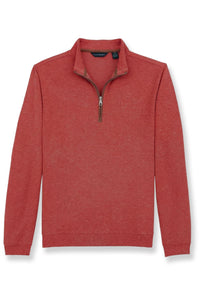 Stretch Heather Fleece Pullover in Brick by Scott Barber