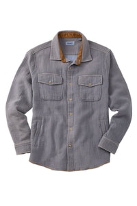 Double Face Overshirt in Mid Grey by Borgo28