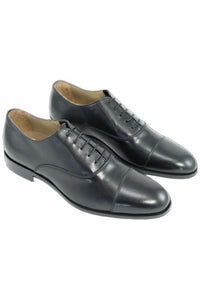 Asti Italian Parma Calfskin Cap-Toe Oxford in Black by Alan Payne Footwear