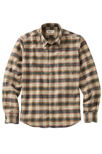 Italian Mélange Plaid Long-Sleeve Sport Shirt in Brown Multi by Borgo28
