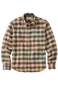 Italian Mélange Plaid Long-Sleeve Sport Shirt in Brown Multi by Borgo28
