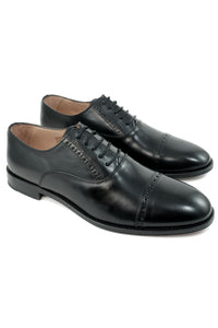 Coxon Italian Parma Calfskin Balmoral Oxford in Black by Alan Payne Footwear