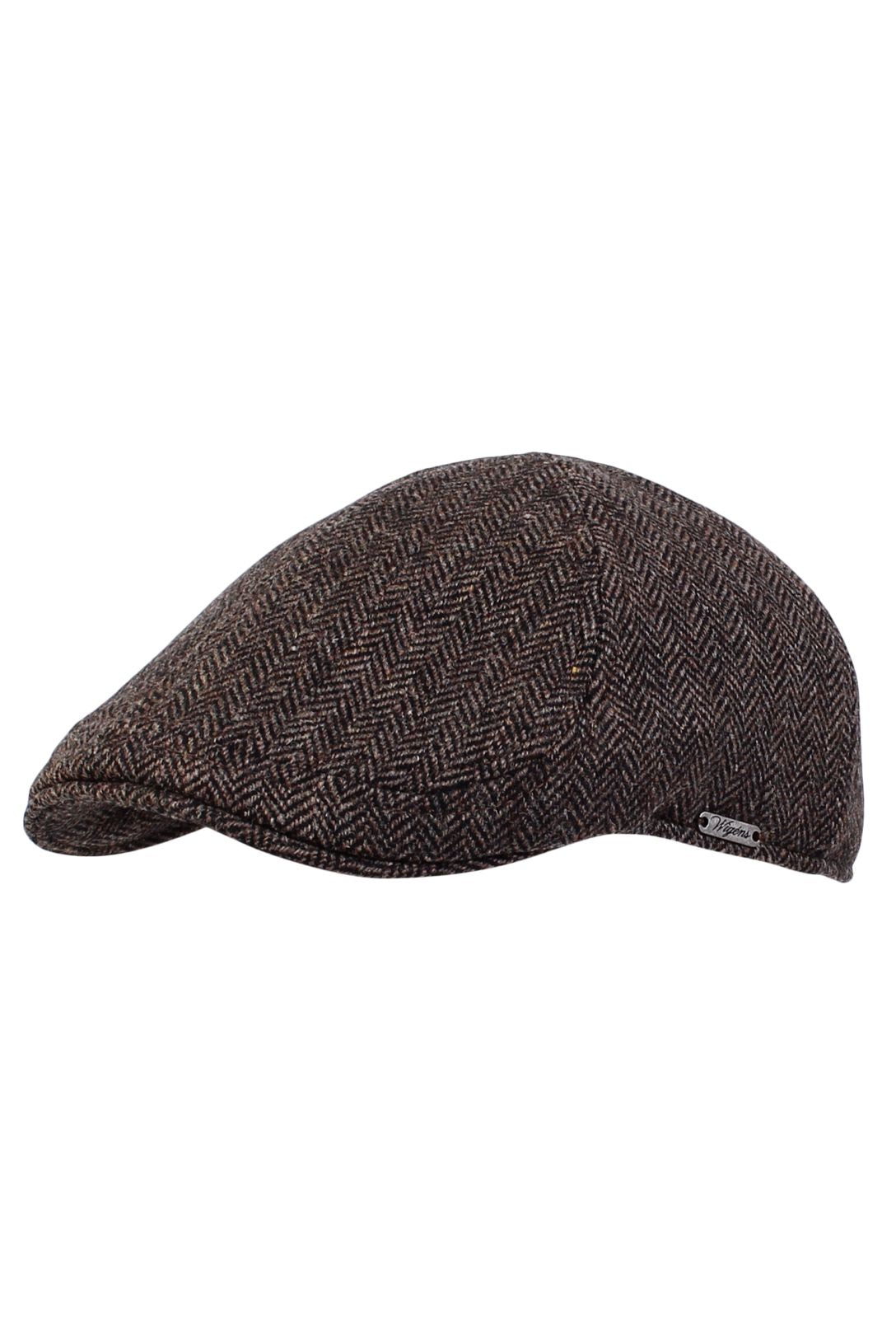 Pub Cap in Shetland Herringbone Wool (Choice of Colors) by Wigens