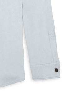 Micro Suede Shirt Jacket in Cement by Scott Barber