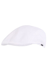 Ivy Modern Subalpino Herringbone Linen Cap in White by Wigens