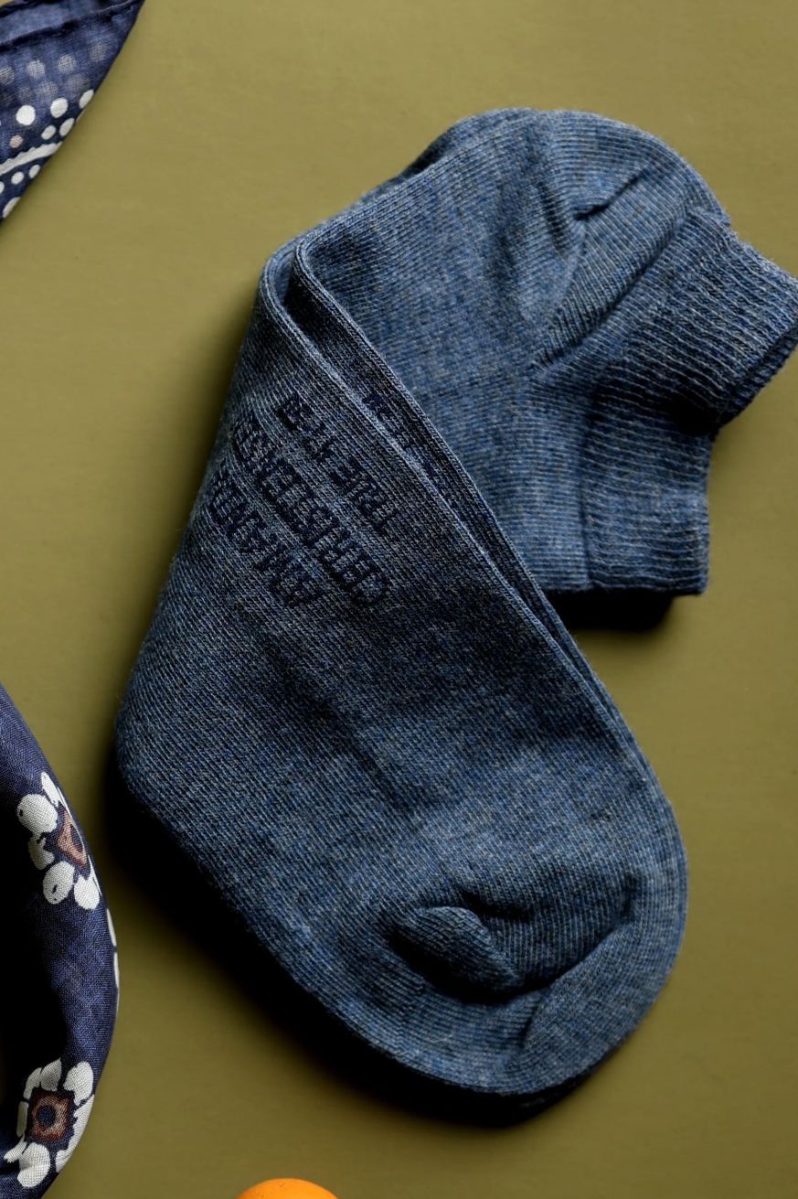 3 PAIR - True Combed Cotton Blend Italian Sneaker Socks (Choice of Colors) by Amanda Christensen