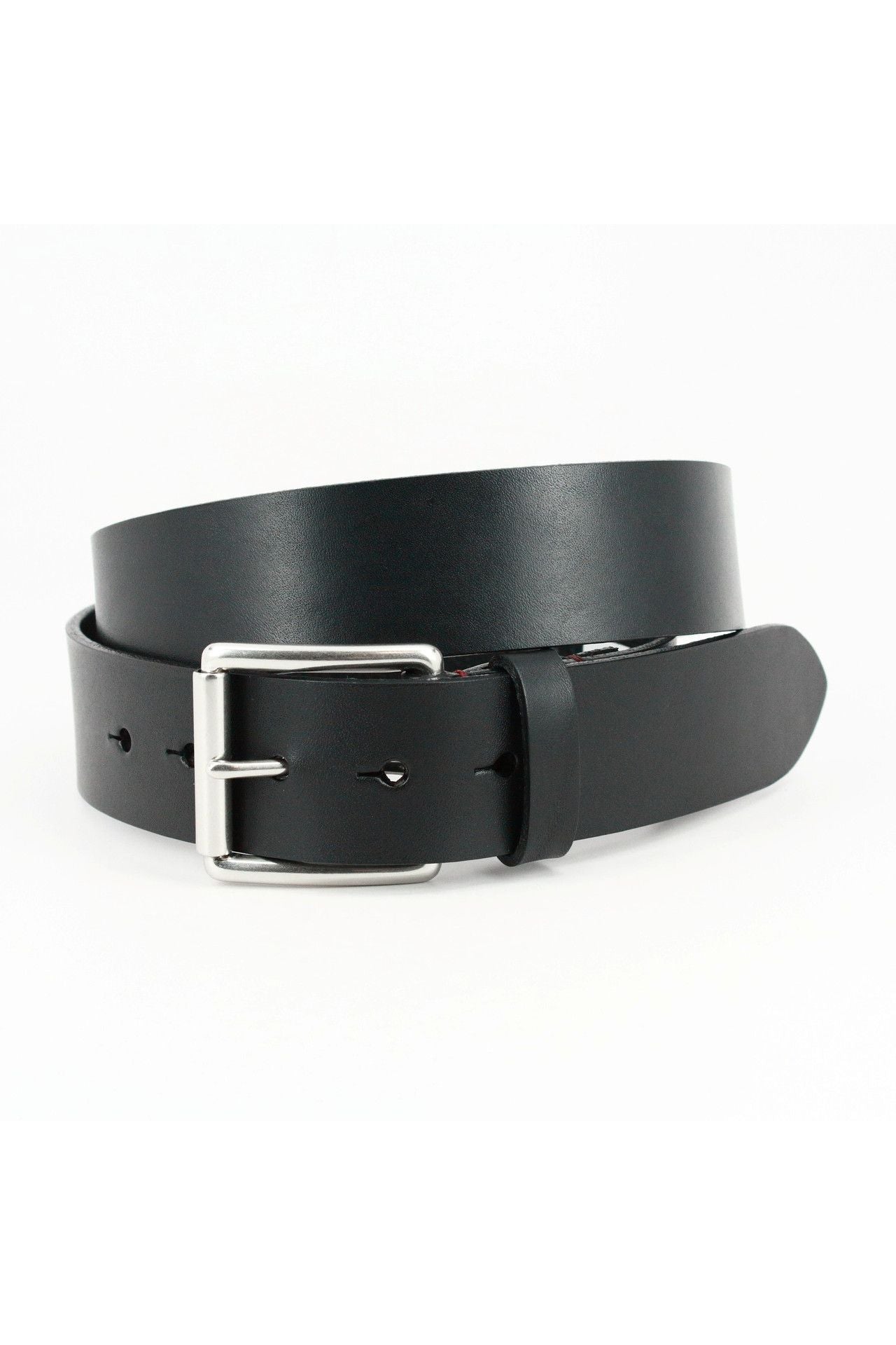 Hand Burnished Bridle Leather Belt in Black by Torino Leather