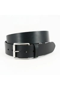 Hand Burnished Bridle Leather Belt in Black by Torino Leather