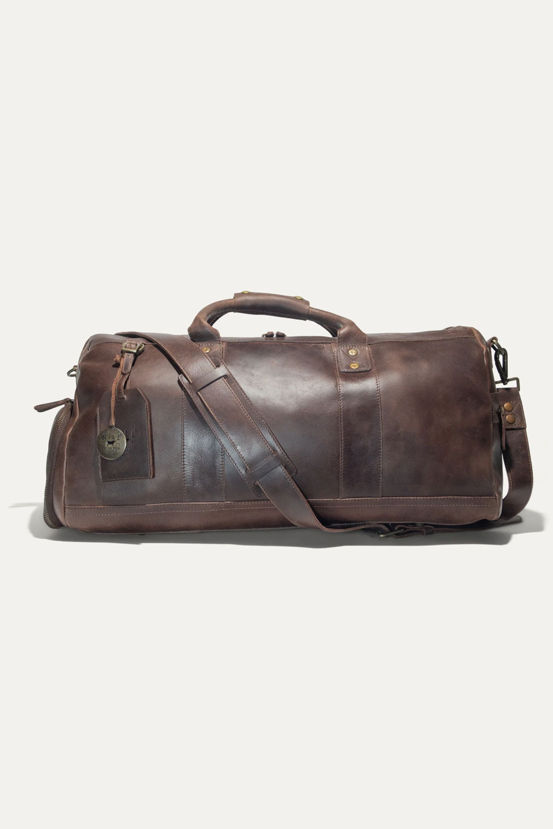 Atticus Leather Shoe Duffle in Brown by Will Leather Goods