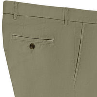 Linen and Cotton Stretch Casual Shorts in Sage by Scott Barber