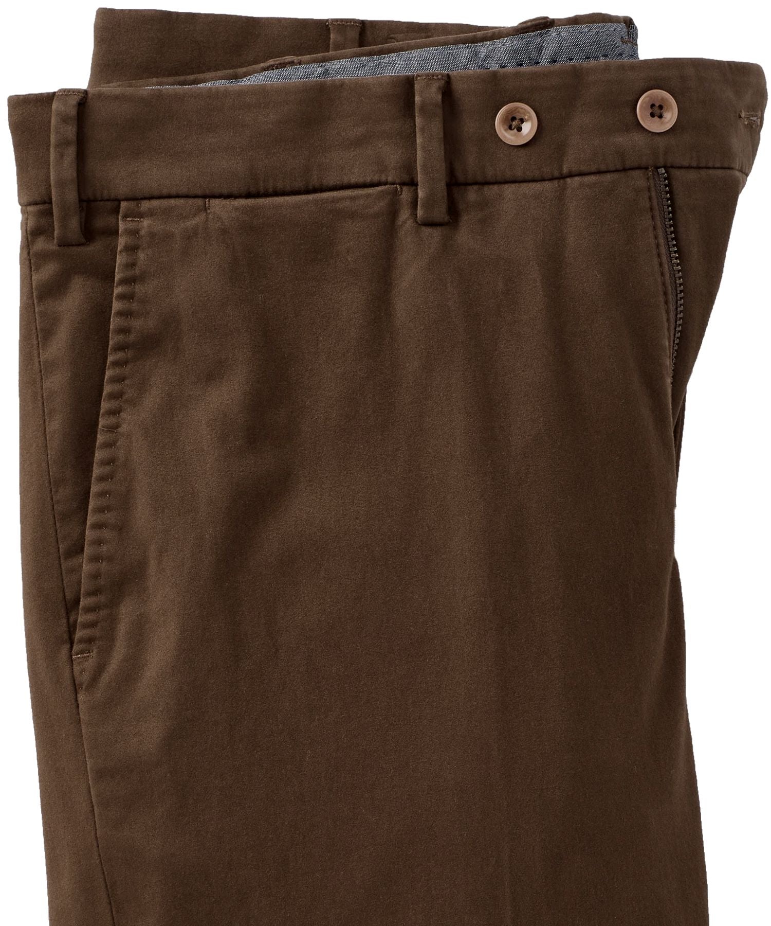 Supima Sateen Italian Luxury Flat Front Cotton Trouser in Chestnut (Choice of Fits) by 6 East by Ballin