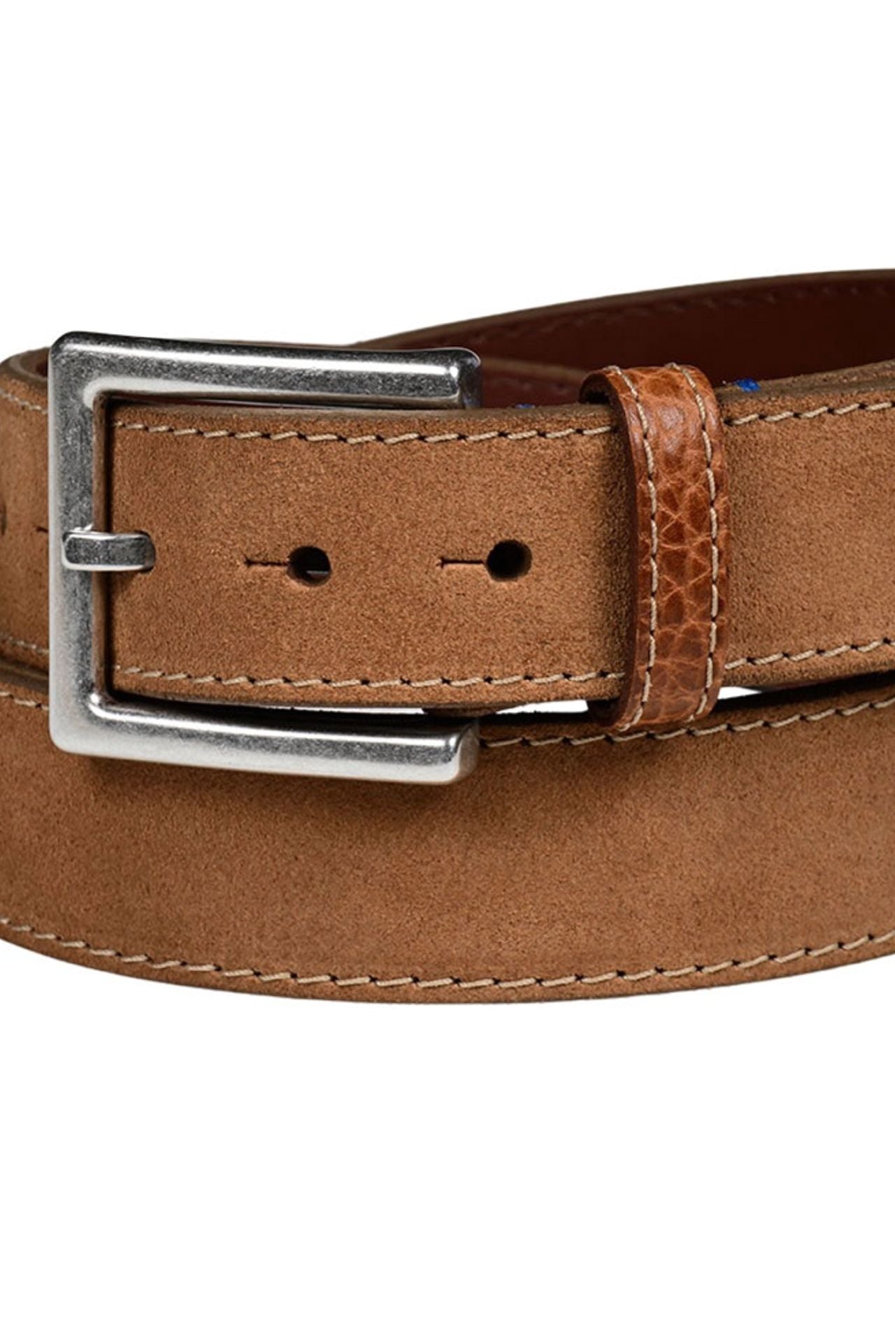 Sueded Calfskin Casual Leather Belt in Tan by Torino Leather