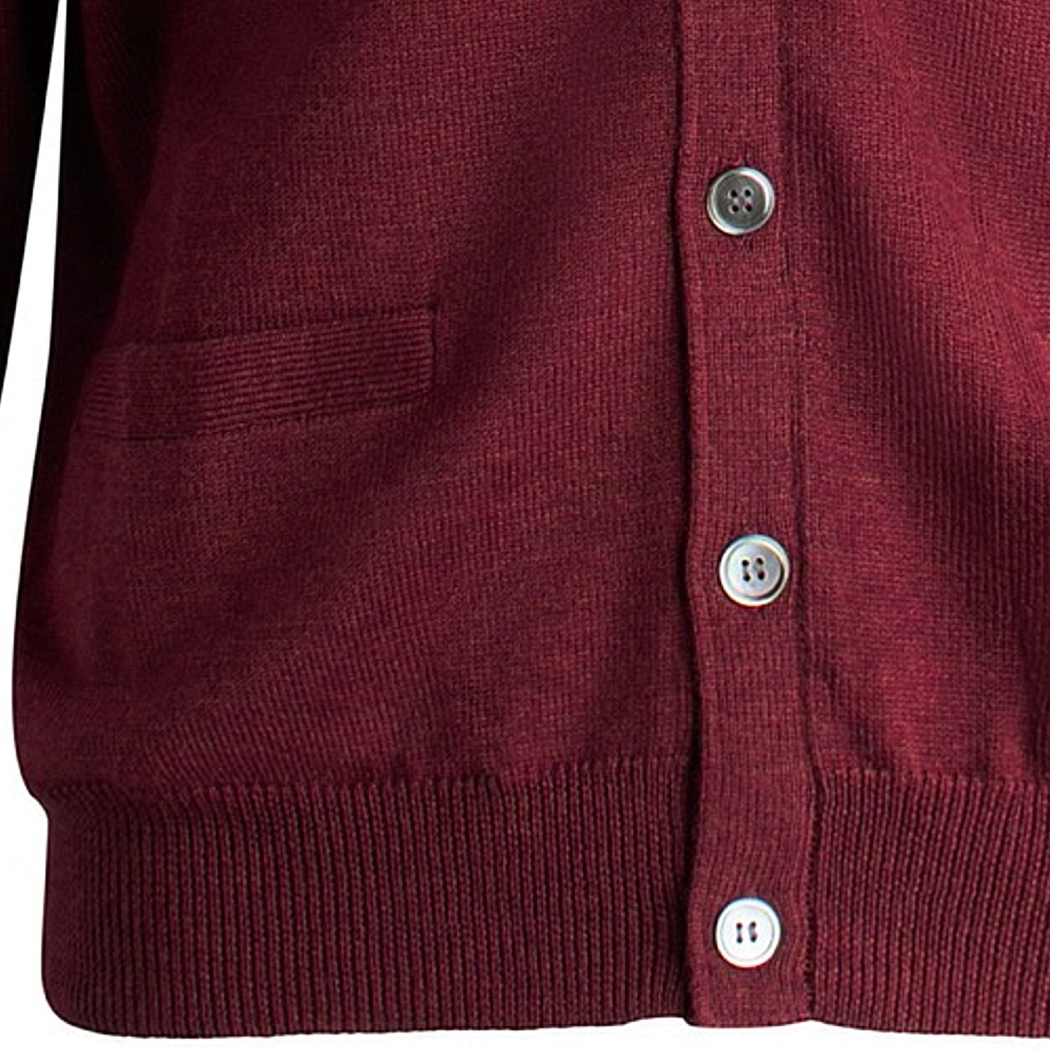 Extra Fine 'Zegna Baruffa' Merino Wool Button Front Cardigan Sweater in Port by Viyella