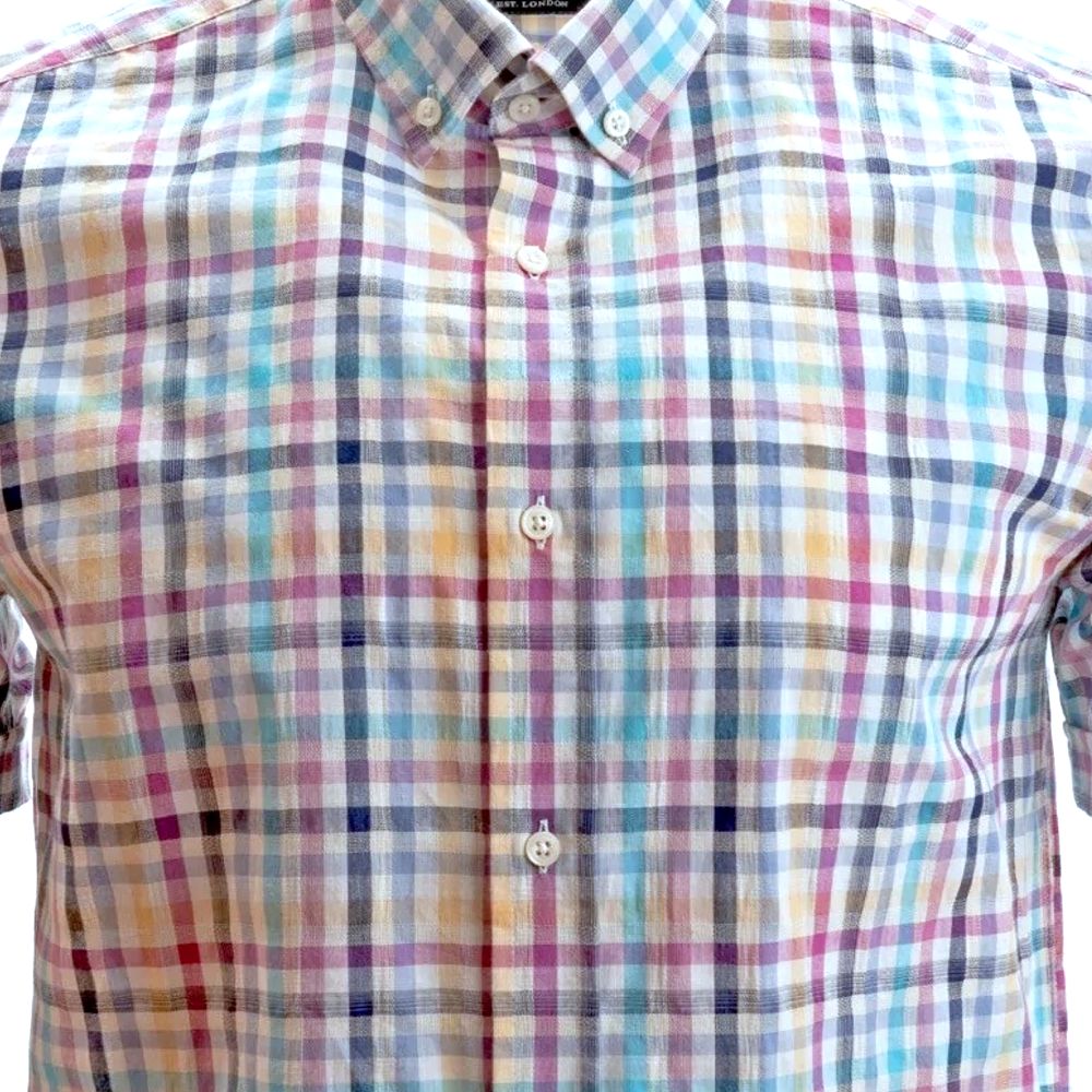 Multi Check Cotton Sport Shirt by Viyella