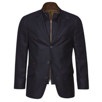 Navy Hybrid Wool Blazer by Viyella